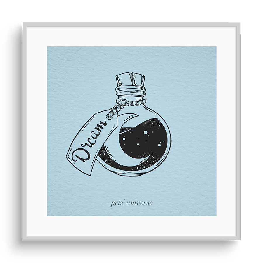 Pris' universe glass bottle dream potion artwork