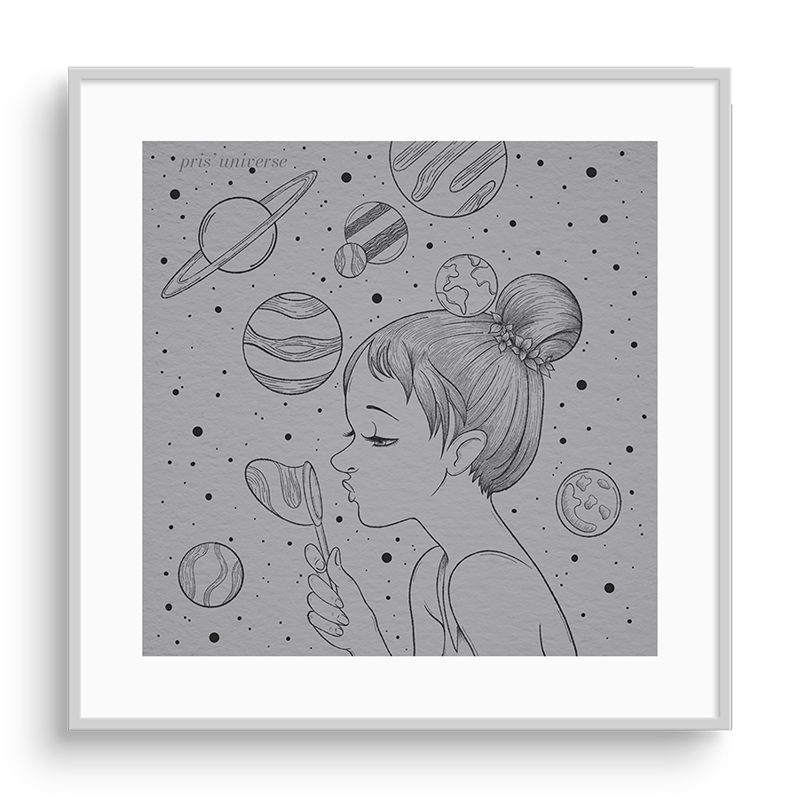 Pris' universe space bubbles artwork